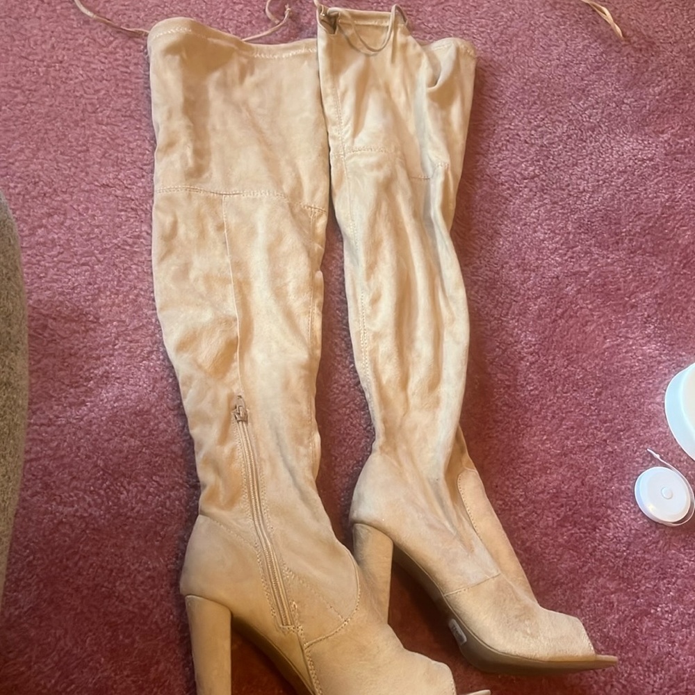 Tan Knee High Boots